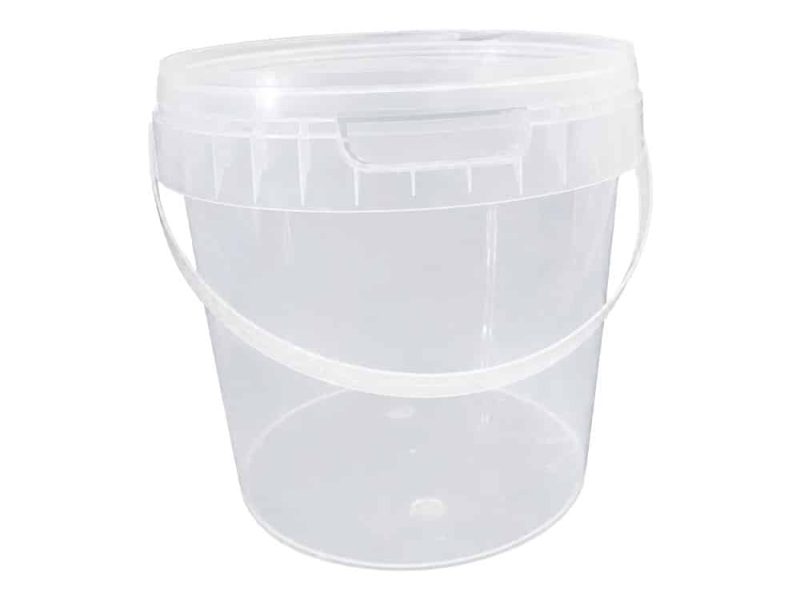 Műanyag vödör fedéllel, füllel 1100 ml