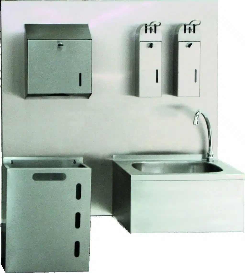 Rozsdamentes higiénia egység, falra szerelhető panel-5310500-012