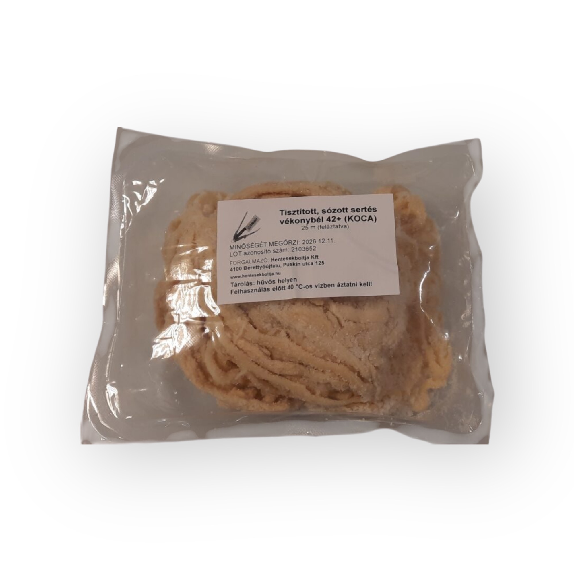 Sertés vékonybél 42+ (koca) 20m