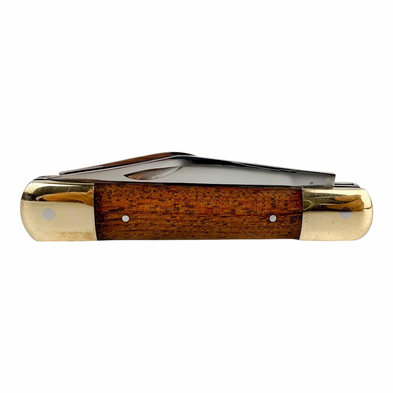 Körmölő bicska kétpengés fa markolattal